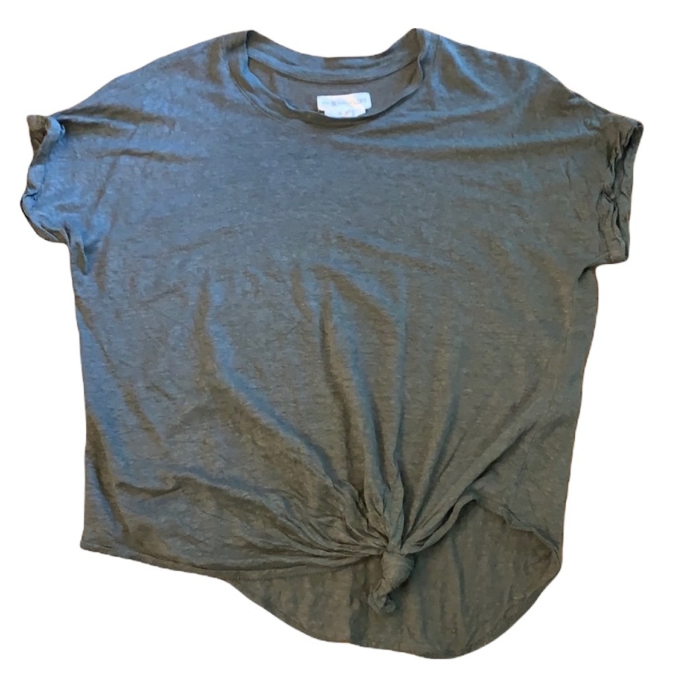 [Lou & Grey] linen shirt with tie front
